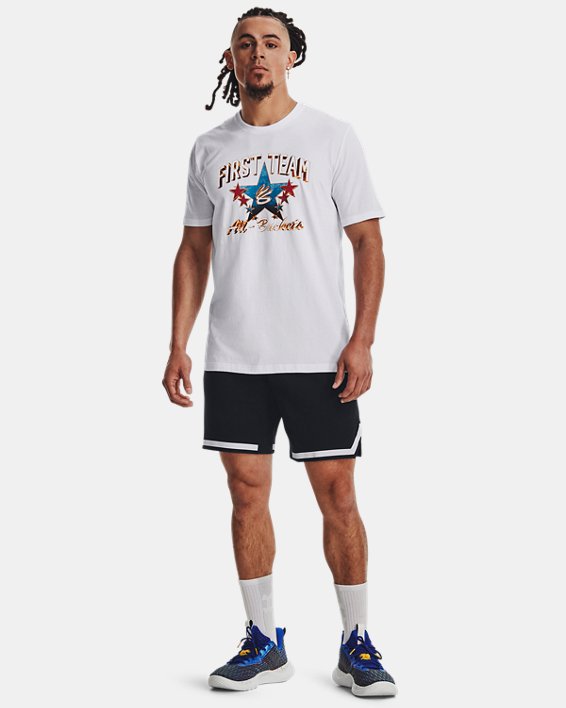 เสื้อแขนสั้น Curry All Star Game สำหรับผู้ชาย in White image number 2